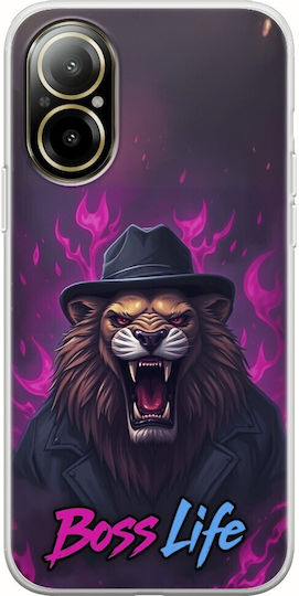 Boss Life Lion Realme C67 4g Гъвкав TPU Прозрачен Силикон