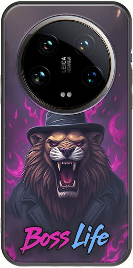 Boss Life Löwe Xiaomi 14 Ultra 5G Schwarz TPU Schwarzes Silikon