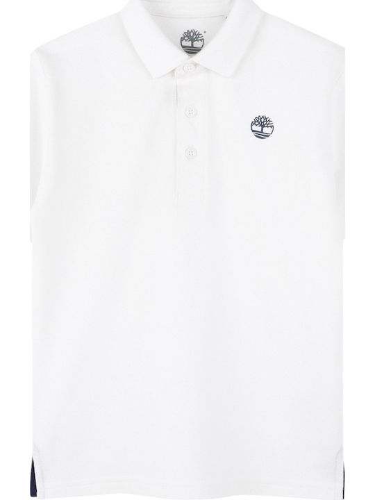 Timberland Παιδικό Polo Κοντομάνικο Λευκό