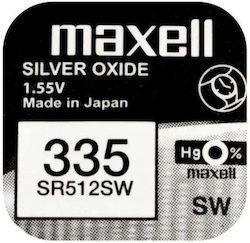 Maxell Sr512 Sw 335 Silver Button Battery 1.55v
