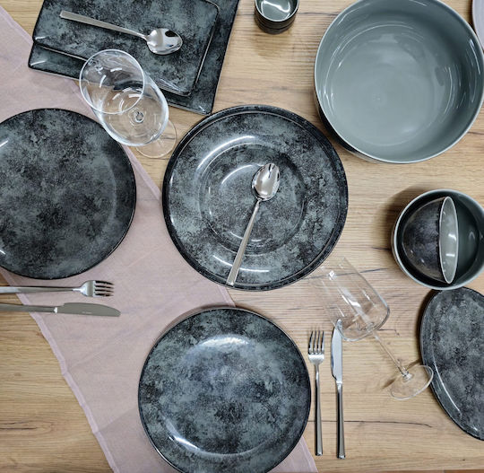 Oriana Ferelli Gray Porcelain Dinnerware Set 40pcs