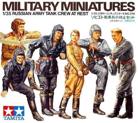 Tamiya Modeling Figures Military Miniatures Russian Army Tank Crew At Rest 1:35 35214