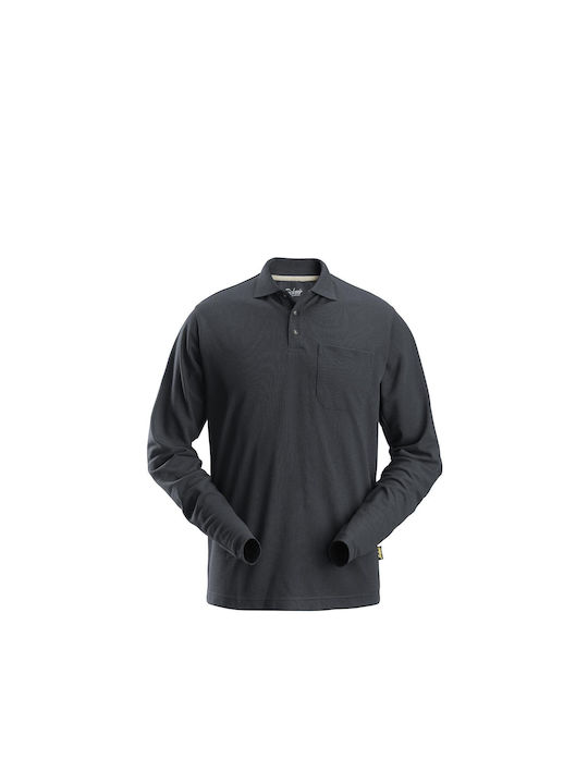 Polo 2608 Pique Μακρυμάνικο Τσέπη Snickers Steel Grey 5800