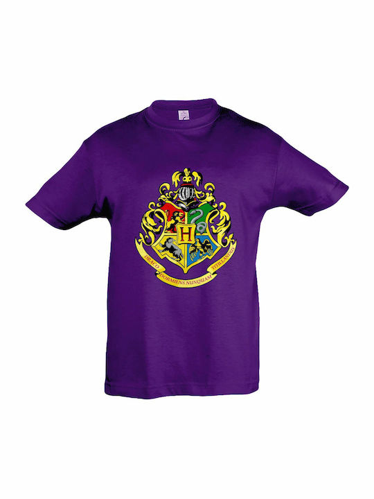 Детска тениска Dark Purple Hogwarts School Crest, Harry Potter