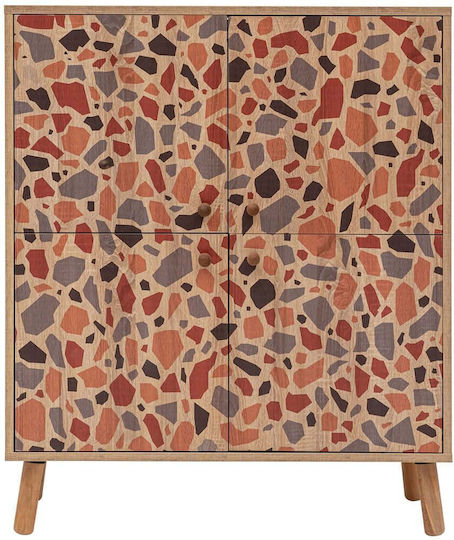 Multilux Pebble Wooden Shoe Organizer Multicolour 95x36x111cm
