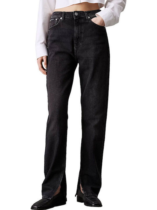 Calvin Klein Dama Tesatura Pantaloni cu Croială Slim Denim negru