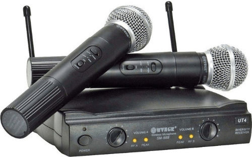 Karaoke Amplifier with Wireless Microphones Xsound SM-58II WG-PGX4 Black