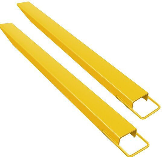 Set of 2 Fork Extensions for Forklifts Total Length 182 Cm Inner Width 11.5 Cm Capacity 1.8 Tons Steel