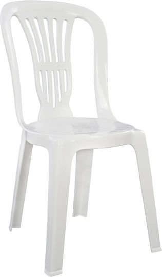Outdoor Chair Plastic Vienna White 44x50x87cm