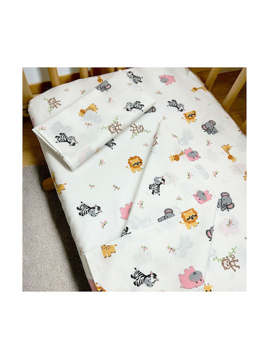 Bunny Bebe Seturi de cearșafuri pentru bebeluși Pentru Cradle Bumbac cu Cauciuc Multicolore 50x90buc 3buc