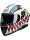 Pilot Snake sv Reptile-X White Gloss Motorcycle Helmet Full Face ECE 22.06 1550gr with Sunvisor