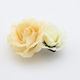 Elegant Fabric Flower Barrette - Ecru