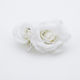 Elegant Fabric Flower Barrette - White