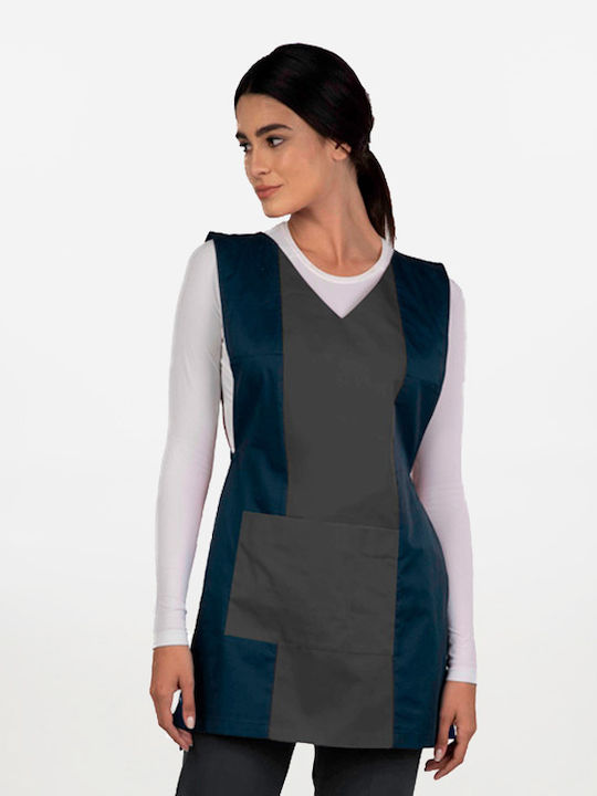 Work Apron Bib with Neck Disa-215.2.17 Dark Gre...