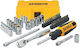 DEWALT Set de chei tubulare și clichet 50buc