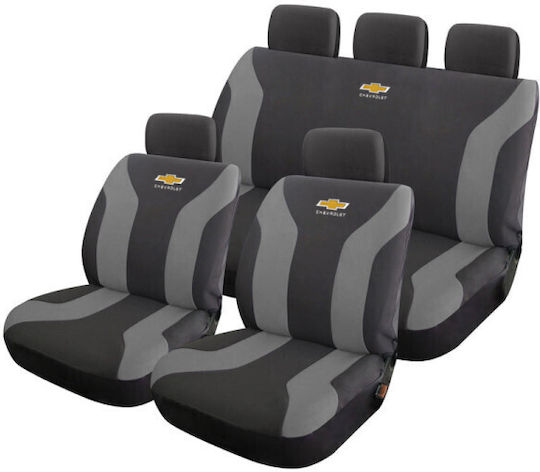 Takeposition Set Autositzbezüge 9Stück Polyester Gray / Schwarz
