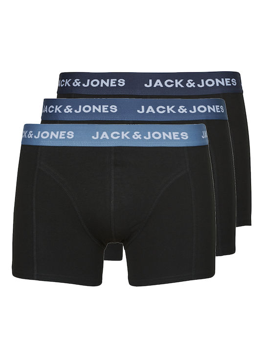 Jack & Jones Ανδρικά Μποξεράκια Μαύρα 3Pack