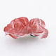 Elegant Fabric Flower Barrette - Red