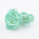 Elegant Fabric Flower Barrette - Green