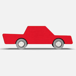 Waytoplay Wooden Pull Back Car Red