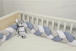 Baby Oliver Πάντα Πλεξούδα Εσωτερική Ραφ - Λευκό - Γκρι 20x200cm
