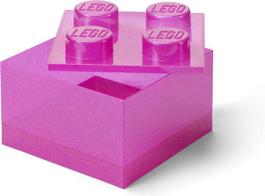 LEGO Παιδικό Κουτί Αποθήκευσης από Πλαστικό Ροζ
