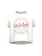 Kids' Crop Top Short Sleeve White