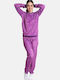 Dreams by Joyce Winter Damen Pyjama-Set Purple