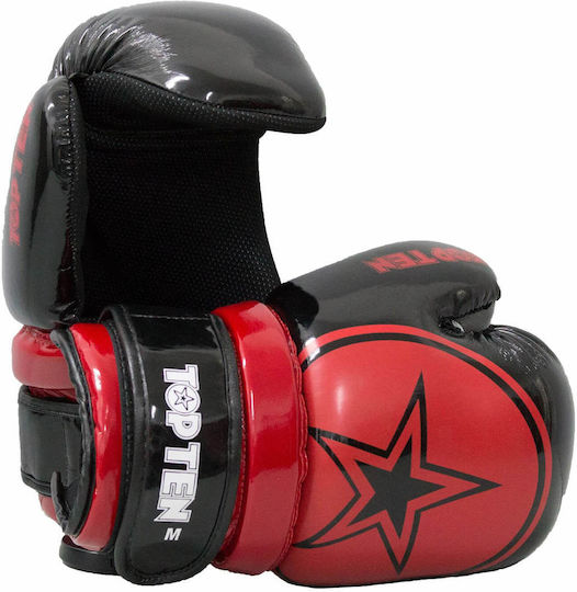 Top Ten Pointfighter Glossy Block Star Боксови Ръкавици за Състезание Черен