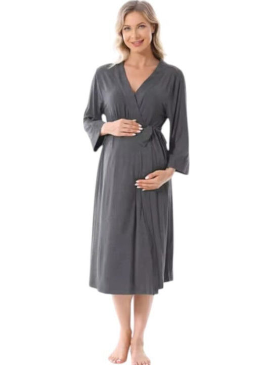 Queen Mother Robe Schwangerschaft & Stillen Grey Queen Mother Robe Schwangerschaft & Stillen Grey