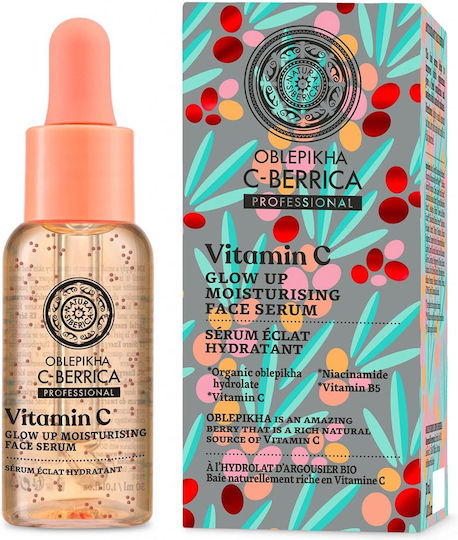 Natura Siberica C-Berrica Ενυδατικό Serum Προσώπου με Βιταμίνη C & AHA για Λάμψη 30ml