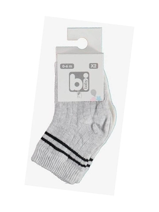Bi Baby Șosete pentru Copii Grey 2 Perechi Bi Baby Șosete pentru Copii Grey 2 Perechi