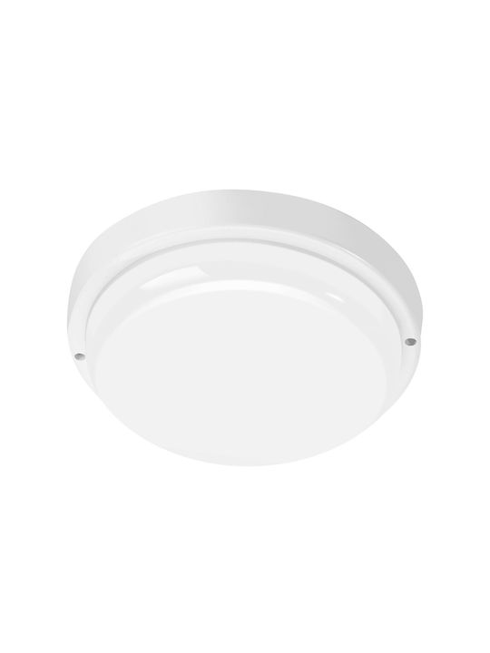 Eko Light Осветително Тяло за Външен Таван с Вградено LED в Бял Цвят EK1080