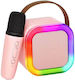 Karaoke Speaker with Wireless Microphone and Lighting Effects K12 HTS00287 Pink