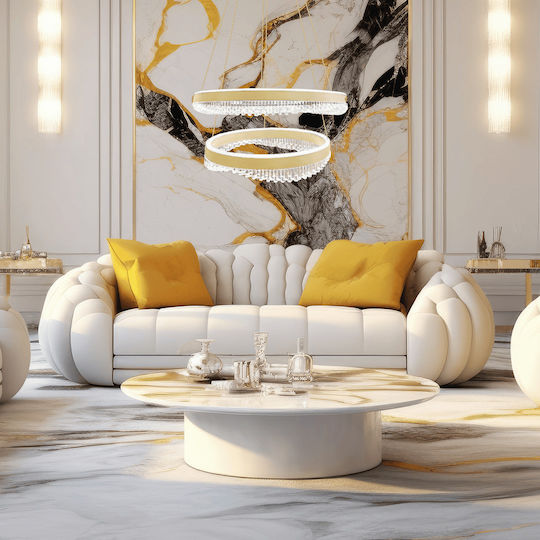 Eko Light Висящо Осветително Тяло Златист 60x60см.