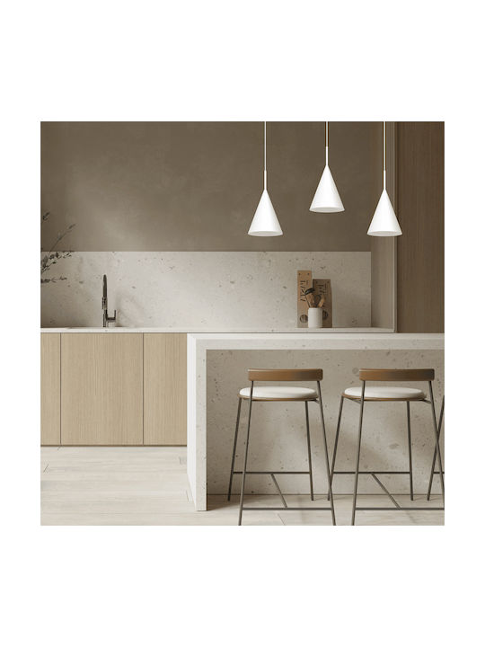Eko Light Κρεμαστό Φωτιστικό Λευκό 17x17εκ.