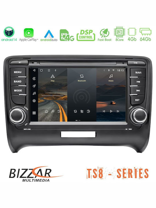 Bizzar Auto-Audiosystem für Audi E-Commerce-Website 2006-2013 (Bluetooth/USB/WiFi/GPS/Apple-Carplay/Android-Auto) mit Touchscreen 7"