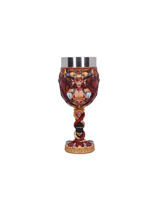 Nemesis Now Glass Cocktail/Drinking made of Stainless Steel in Red Color Goblet