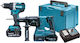 Makita DC18RC Σετ Δραπανοκατσάβιδο & Πιστολέτο Brushless 18V με Μπαταρίες 6Ah