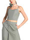 Women's Blouse Cotton Khaki