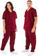 DS Wear Unisex Set Pantaloni și Bluza Medicală Burgundy