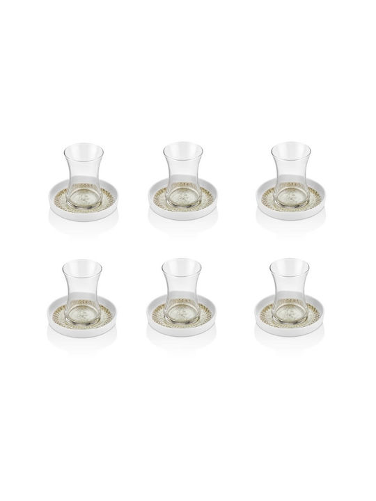 OMS Collection Σετ Φλιτζάνια Tσαγιού Γυάλινα Διάφανα 150ml 12τμχ 8680672157008