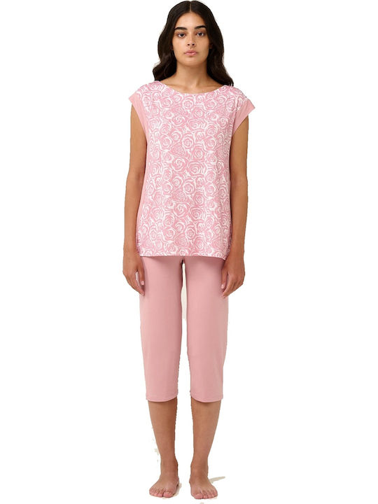 Vamp Winter Damen Pyjama-Set Rosa