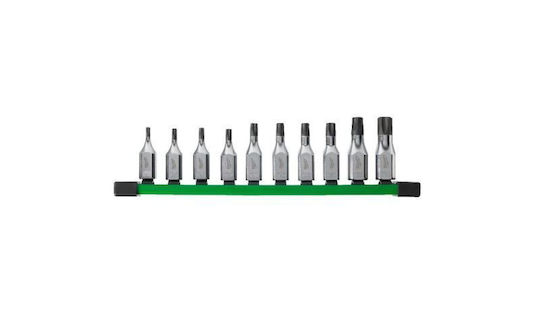 Milwaukee Walnut Pneumatic with Torx Head and Socket 3/8'' T20 / T25 / T27 / T30 / T40 / T45 / T47 / T50 / T55 / T60 10pcs