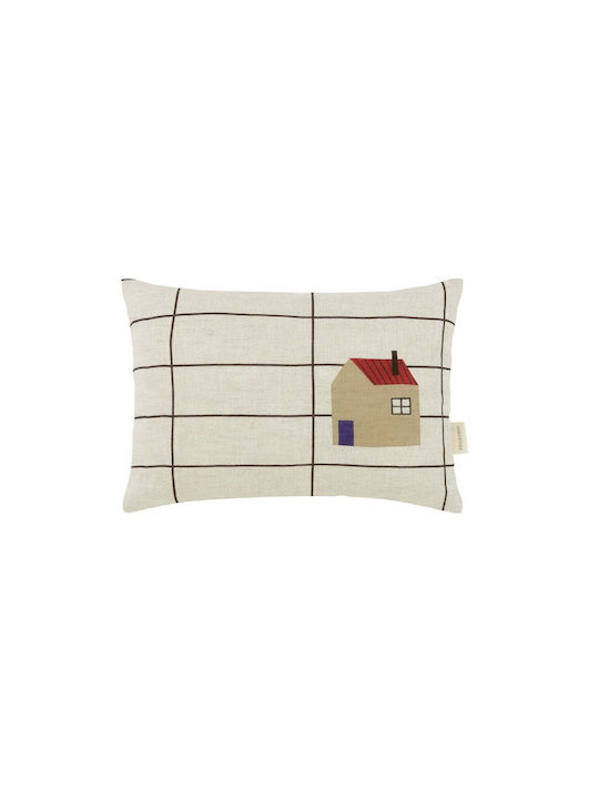 Vibes Rechteckiges Kissen Schwarzes Gitter Home 33x22 S