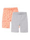 Kids Leggings Set Cycling Short Orange-melange