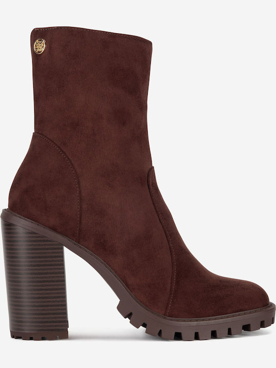 Nine West Γυναικεία Μποτάκια Dark Brown