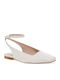 Δερμάτινες Γυναικείες Μπαλαρίνες Slingback με Λουράκι σε Μπεζ Χρώμα