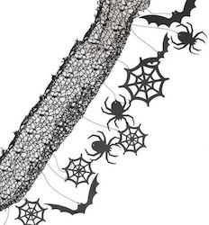 Halloween-Hintergrund Hängende Spinnen Fledermäuse Spinnweben