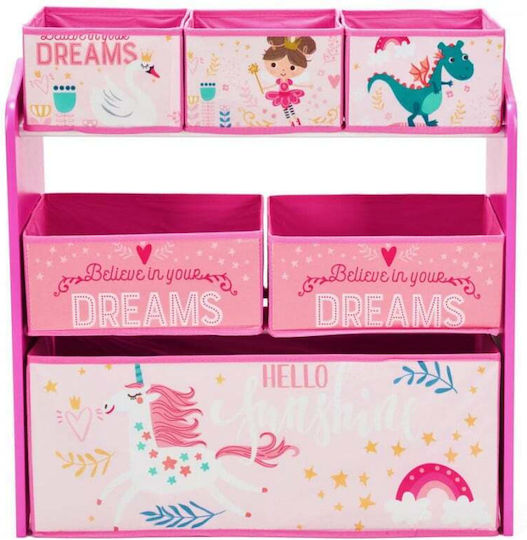 U-Grow U-Grow Stoff-Spielzeug-Organisator Rosa 63x30x60cm